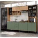 Ver imagem 1 de Cozinha Modulada Toscana 6 Peças Mdf com Paneleiro 1 Forno e Cristaleira