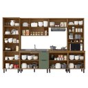 Ver imagem 3 de Cozinha Modulada Toscana 6 Peças Mdf com Paneleiro 1 Forno e Cristaleira