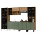 Ver imagem 2 de Cozinha Modulada Toscana 6 Peças Mdf com Paneleiro 1 Forno e Cristaleira