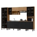 Ver imagem 2 de Cozinha Modulada Toscana 6 Peças Mdf com Paneleiro e Cristaleira