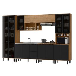 Cozinha Modulada Toscana 6 Peças Mdf com Paneleiro 1 Forno e Cristaleira - 2