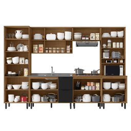 Cozinha Modulada Toscana 6 Peças Mdf com Paneleiro 1 Forno e Cristaleira - 3