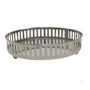 Ver imagem 2 de Bandeja Decorativa de Metal Prata com Espelho