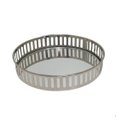 Ver imagem 1 de Bandeja Decorativa de Metal Prata com Espelho