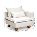 Ver imagem 4 de Sofá Modular Braço Lateral com Pé Bolinha Sôma CabeCasa MadeiraOriginals Bege Natural