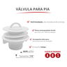 Válvula para Pia sem Unho V2 Tamanho 7/8'' Cor Banco Durín - 2