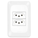 Ver imagem 1 de 2 Tomadas 2p+t 10 Ampères 4x2 - Lgx303 - Pial 2 Tomadas 2p+t 10a 4x2 Pial Pop - Lgx303 - Pial