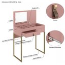 Ver imagem 5 de Penteadeira Industrial Lady Design Inovador Rosa/Rose