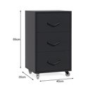 Ver imagem 5 de Kit 2 Gaveteiro 3 Gavetas Steel Preto – EJ Móveis