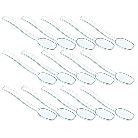 Conj 30 Colheres para Ingredientes, Buffet, Sorveteria, Açaí Transparente 21 Cm Sb
