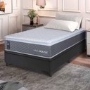 Ver imagem 1 de Conjunto Box Baú Preto Argel Cinza Espuma D33 Solteiro 96x203x74 - King House