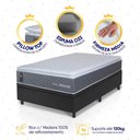 Ver imagem 3 de Conjunto Box Baú Preto Argel Cinza Espuma D33 Solteiro 96x203x74 - King House