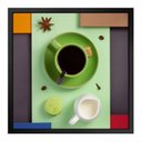 Ver imagem 1 de Quadro 50cm X 50cm Um Café Expresso Tropical Artes