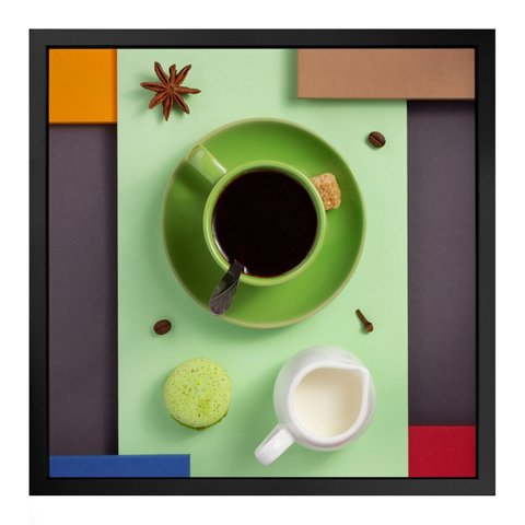 Quadro 50cm X 50cm Um Café Expresso Tropical Artes