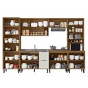 Ver imagem 3 de Cozinha Modulada Toscana 6 Peças Mdf com Paneleiro 1 Forno e Cristaleira