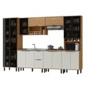 Ver imagem 2 de Cozinha Modulada Toscana 6 Peças Mdf com Paneleiro 1 Forno e Cristaleira