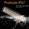Farol de Milha Aux 54w Led Branco + Ambar C/ Strobo P/ Carro Moto Trator Maquina Agricola - 8