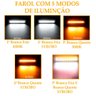 Farol de Milha Aux 54w Led Branco + Ambar C/ Strobo P/ Carro Moto Trator Maquina Agricola - 7