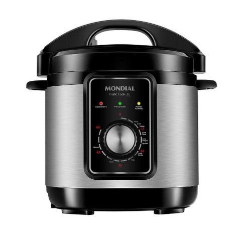 Panela de Pressão Elétrica Mondial Pratic Cook 3L Premium I Pe-47-3L-I Panela Elétrica de Pressã