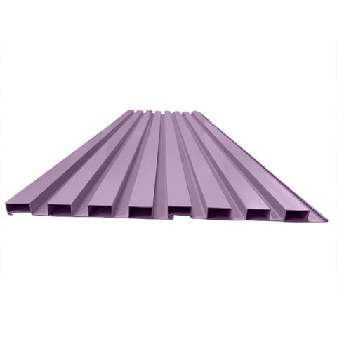Painel Ripado em Placa 100x0,15cm (1,05m²) PVC + 2 Cantoneiras 1,05 Roxo/Lilás Bariri