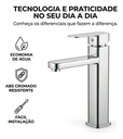 Ver imagem 4 de Torneira de Banheiro Gourmet Cromada Água Fria Bica Alta de Sobrepor Fc-163