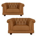 Ver imagem 7 de Kit Chesterfield Sofá 2 Lugares e 2 Poltronas Helena Captonê Living Luxo em Tecido Sintético