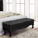 Ver imagem 4 de Puff Recamier Retrô Luis Xv Captonê Vicenza 90cm Suede S04 Cor Preto
