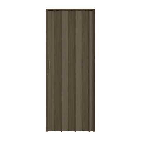 Porta Sanfonada de PVC 210cm x 96cm Plastporta Bcf Preta Madeirada Wengue