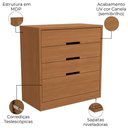Ver imagem 3 de Comoda 4 Gavetas 91 Cm S824 Canela Kappesberg