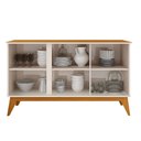 Ver imagem 4 de Balcão Buffet Aparador Retrô  Andorra 3 Portas Rattan