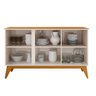 Balcão Buffet Aparador Retrô  Andorra 3 Portas Rattan - 4