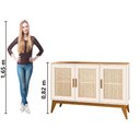 Ver imagem 7 de Balcão Buffet Aparador Retrô  Andorra 3 Portas Rattan