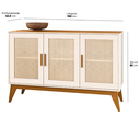 Ver imagem 5 de Balcão Buffet Aparador Retrô  Andorra 3 Portas Rattan