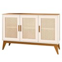Ver imagem 3 de Balcão Buffet Aparador Retrô Andorra 3 Portas Rattan