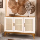 Ver imagem 2 de Balcão Buffet Aparador Retrô  Andorra 3 Portas Rattan