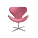 Ver imagem 2 de Poltrona Isis Cadeira Giratória Pés de Metal Decoração, Sala, Escritório, Recepção Rosa