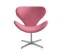 Ver imagem 2 de Poltrona Isis Cadeira Giratória Pés de Metal Decoração, Sala, Escritório, Recepção Rosa