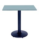Ver imagem 1 de Mesa Bistrô Ferro Preto 111,50 Cm (alt) Disco Redondo Tampo Mdp Quadrado 60 Cm (larg) X 2,50 Cm (