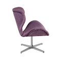Ver imagem 4 de Poltrona Isis Cadeira Giratória Pés de Metal Decoração, Sala, Escritório, Recepção Roxo