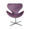 Ver imagem 2 de Poltrona Isis Cadeira Giratória Pés de Metal Decoração, Sala, Escritório, Recepção Roxo
