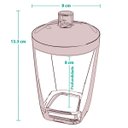 Ver imagem 3 de Porta Algodão e Cotonete UZ Organizador de Bancada de Banheiro Rosa Translúcido