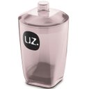 Ver imagem 1 de Porta Algodão e Cotonete UZ Organizador de Bancada de Banheiro Rosa Translúcido