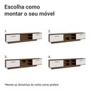 Ver imagem 6 de Rack Suspenso para Tv até 80 Polegadas 218 Cm 2 Portas Rustic/branco Agata Madesa
