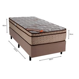 Cama Box com Colchão Solteiro Americano Molas Bonell Revolution Tecnopedic Castor 96x203 - 2