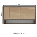 Ver imagem 7 de Armário Aéreo 2 Portas de Correr Vidro 1 Nicho Rustic Madesa