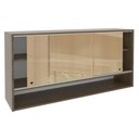 Ver imagem 4 de Armário Aéreo 2 Portas de Correr Vidro 1 Nicho Rustic Madesa