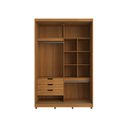 Ver imagem 3 de Guarda Roupa Roupeiro Thales em Mdf 150x235cm 2 Portas Nature 521