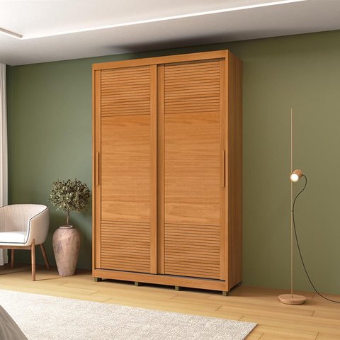 Casamia Guarda Roupa 2 Portas de Correr 235x152 cm 100% MDF Nature