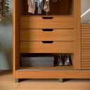 Ver imagem 6 de Guarda Roupa Roupeiro Thales em Mdf 150x235cm 2 Portas Nature 521