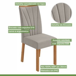Conjunto Mesa 100cm Celebrare Redonda com 4 Cadeiras Apogeu - 6